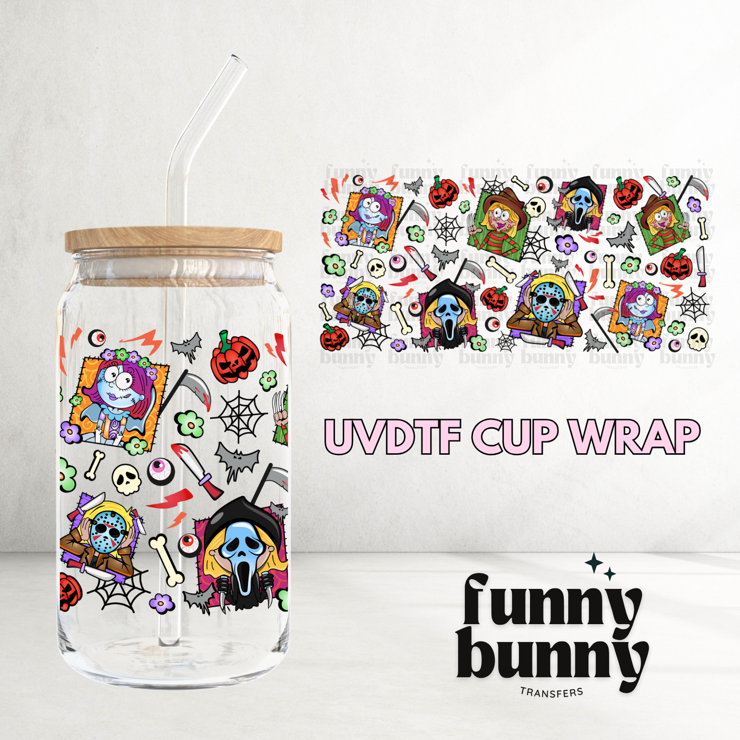 Spooky Lizzie 2.0 - 16oz UVDTF Cup Wrap