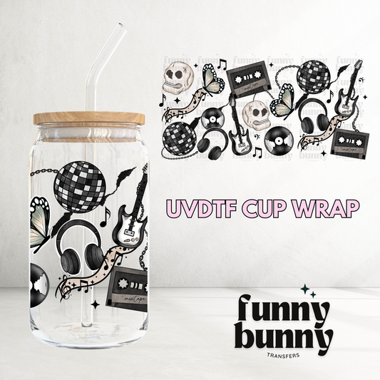 Spooky Mix Tapes - 16oz UVDTF Cup Wrap