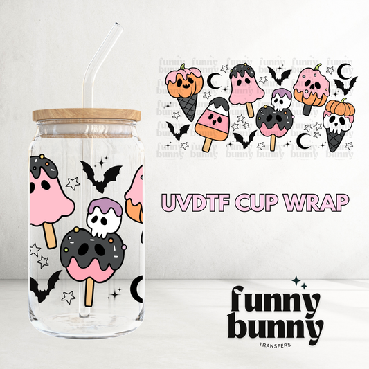 Spooky Pink Popsicles - 16oz UVDTF Cup Wrap