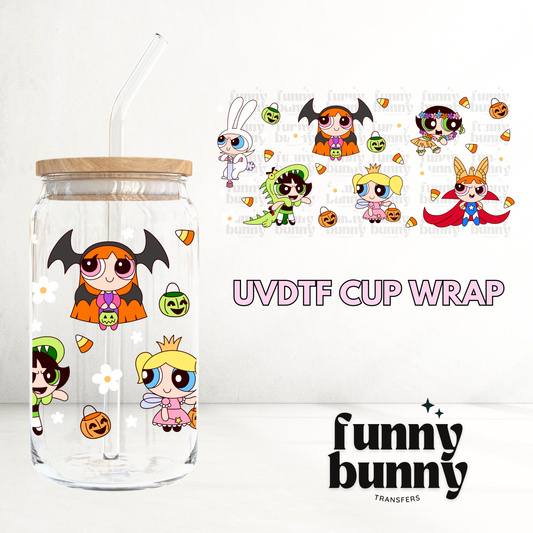 Spooky Puff Girlies - 16oz UVDTF Cup Wrap