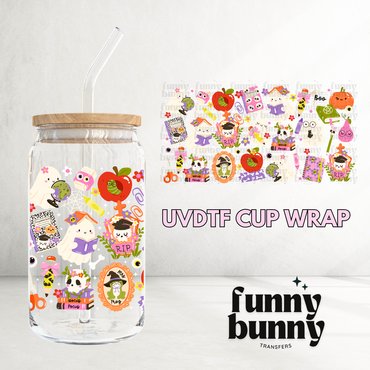 Spooky School - 16oz UVDTF Cup Wrap
