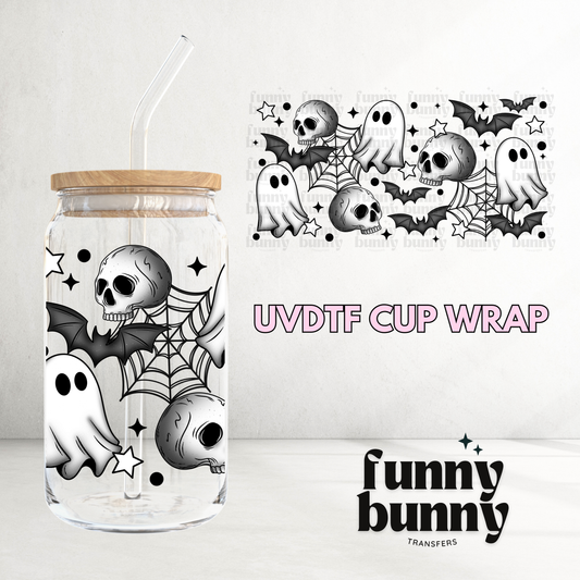 Spooky Spider Webs - 16oz UVDTF Cup Wrap