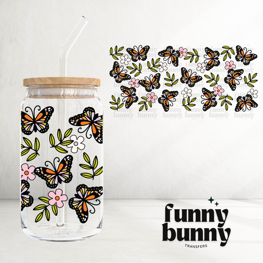 Spring Butterflies -  16oz UVDTF Cup Wrap