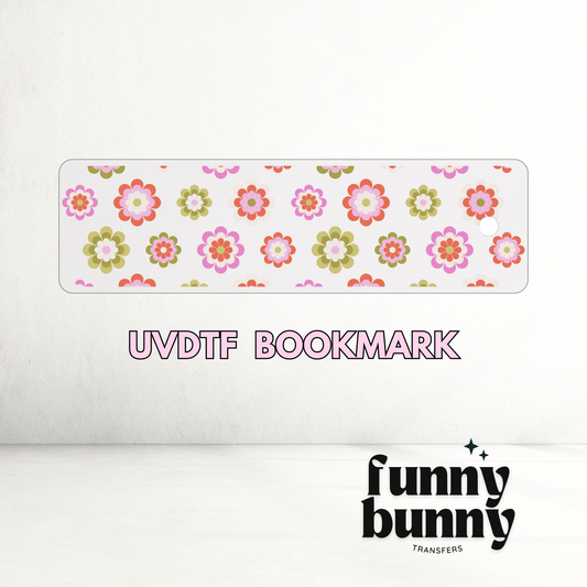 Spring Colorful Flowers - UVDTF Bookmark Decal