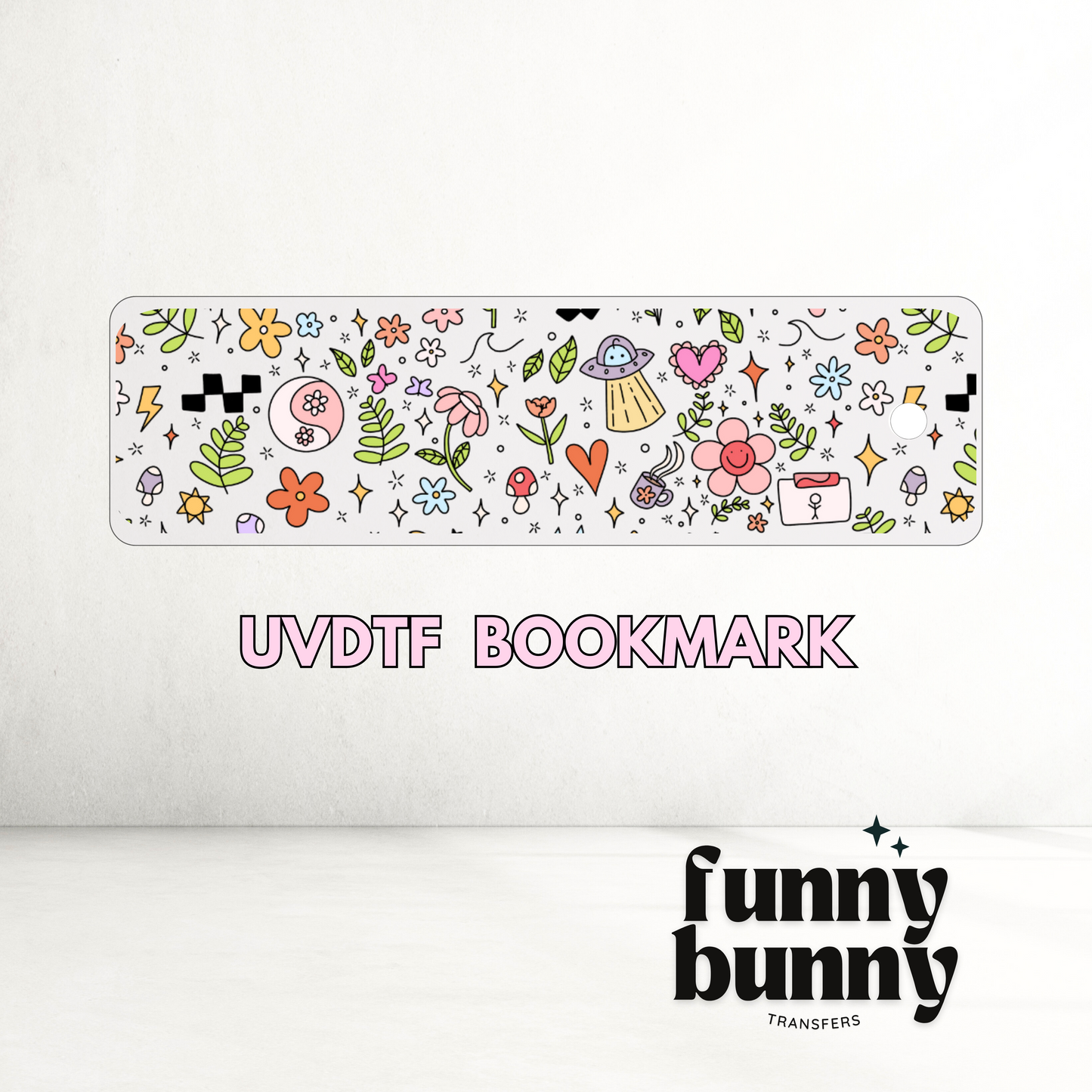 Spring Doodle - UVDTF Bookmark Decal