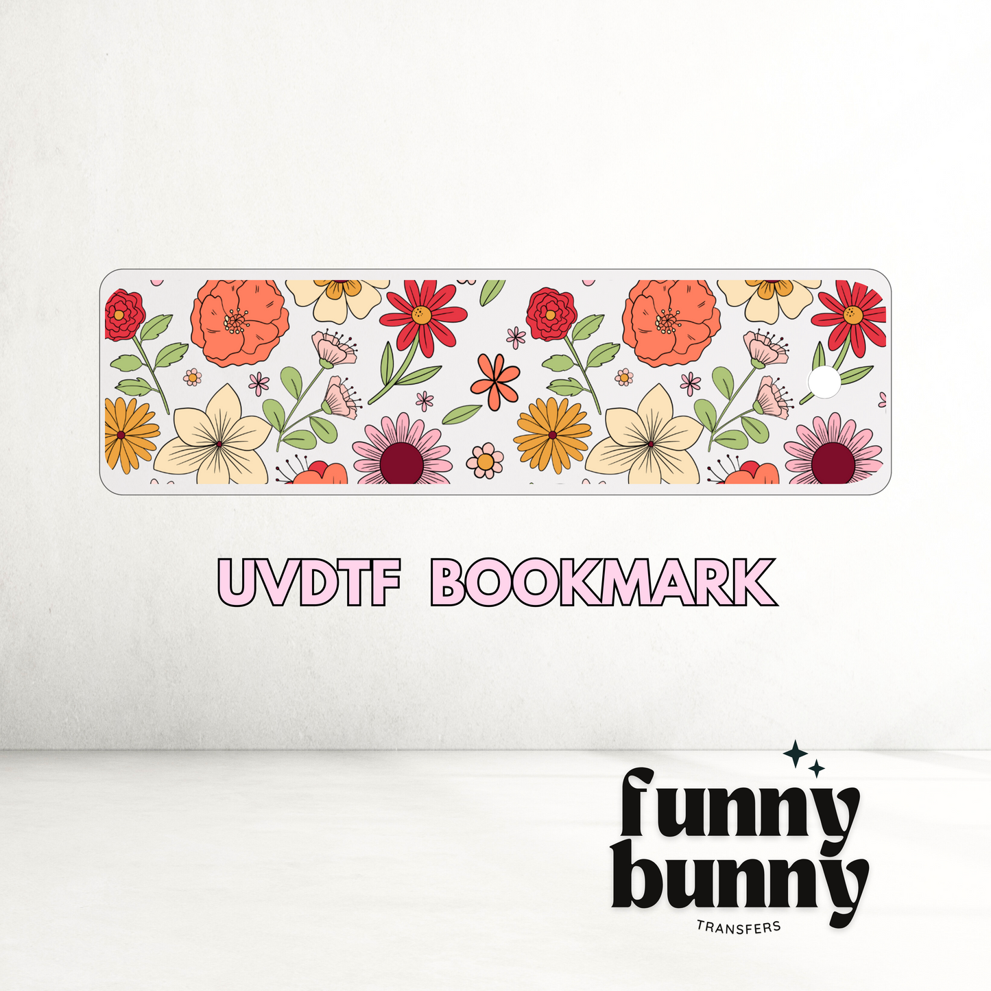 Spring Flowers  - UVDTF Bookmark Decal
