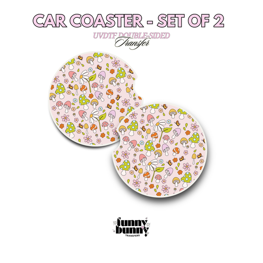 Spring Mushies - UVDTF Coaster