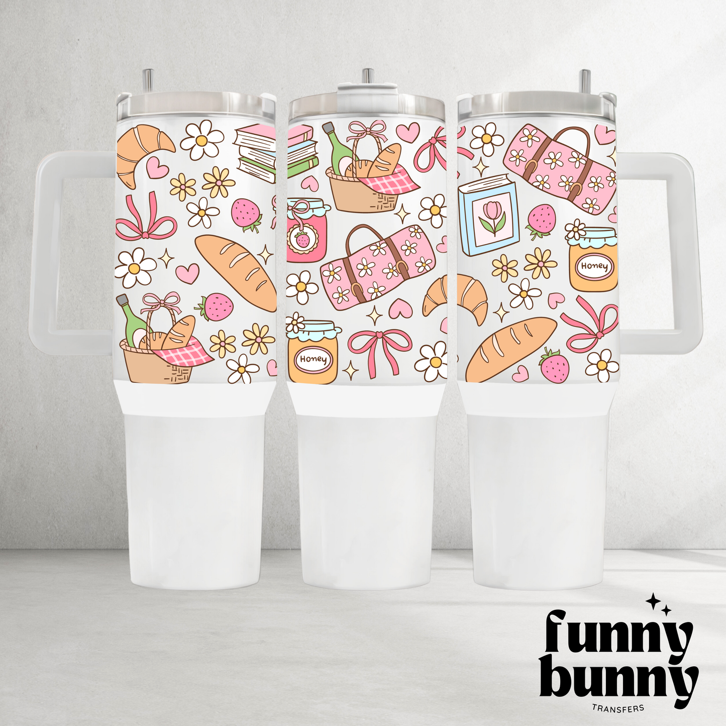 Spring Picnic - 40oz UVDTF Tumbler Wrap