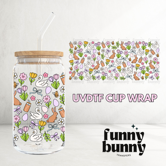 Spring Swans - 16oz UVDTF Cup Wrap