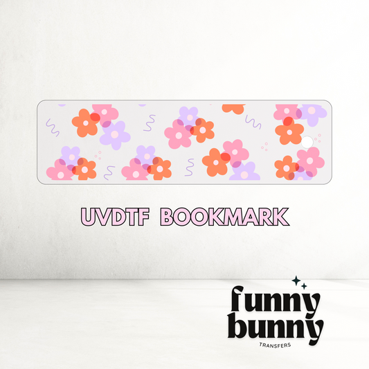 Squiggle Flowers - UVDTF Bookmark Decal