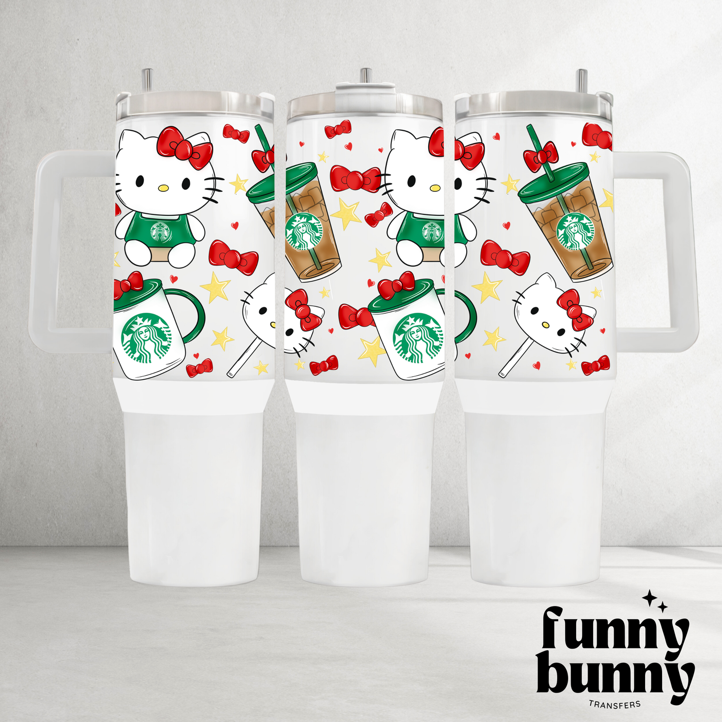 Starbies Kitty - 40oz UVDTF Tumbler Wrap