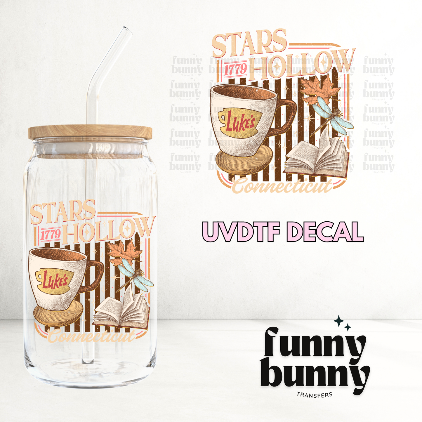 Stars Hollow Connecticut  - UVDTF Decal