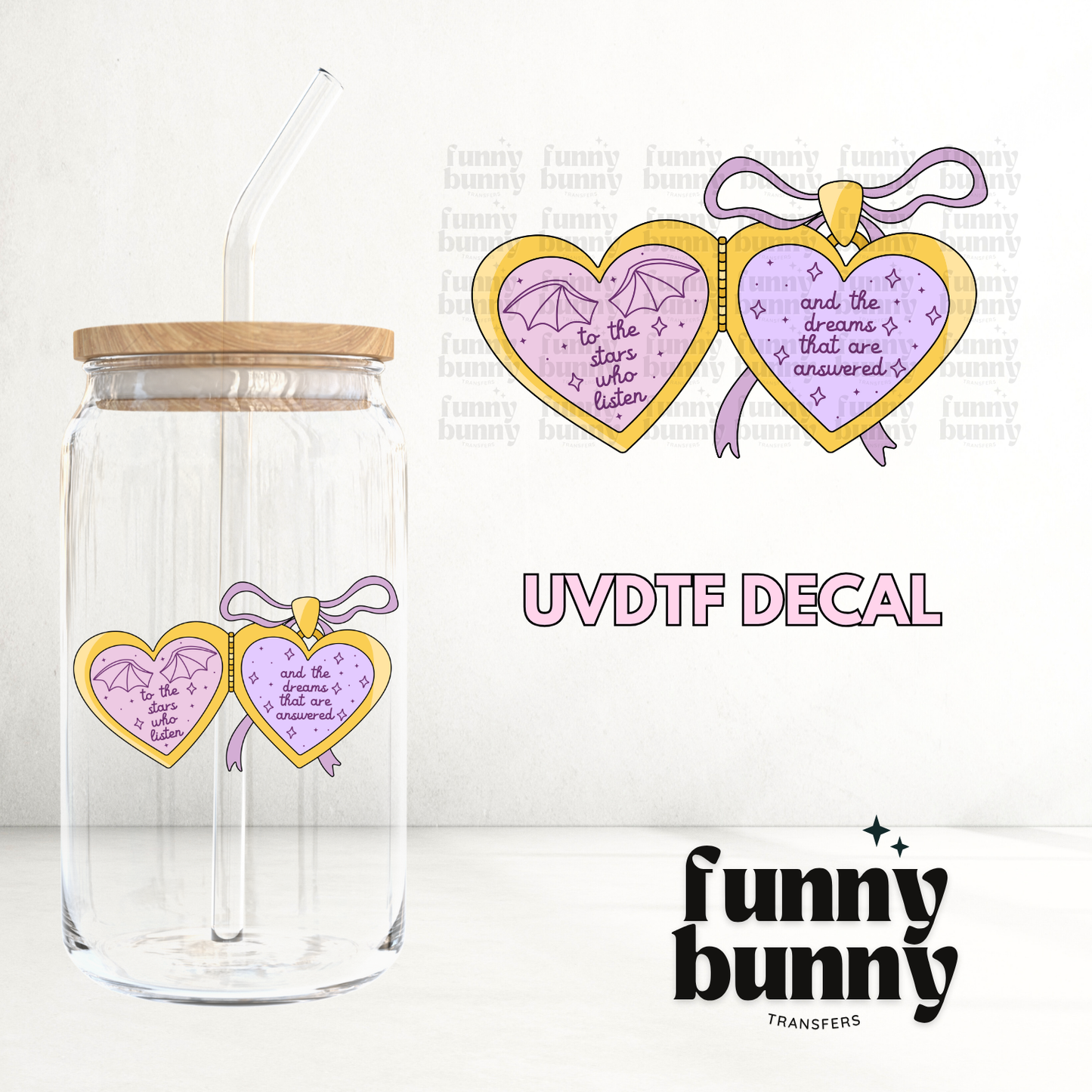 Stars Who Listen Locket - UVDTF Decal