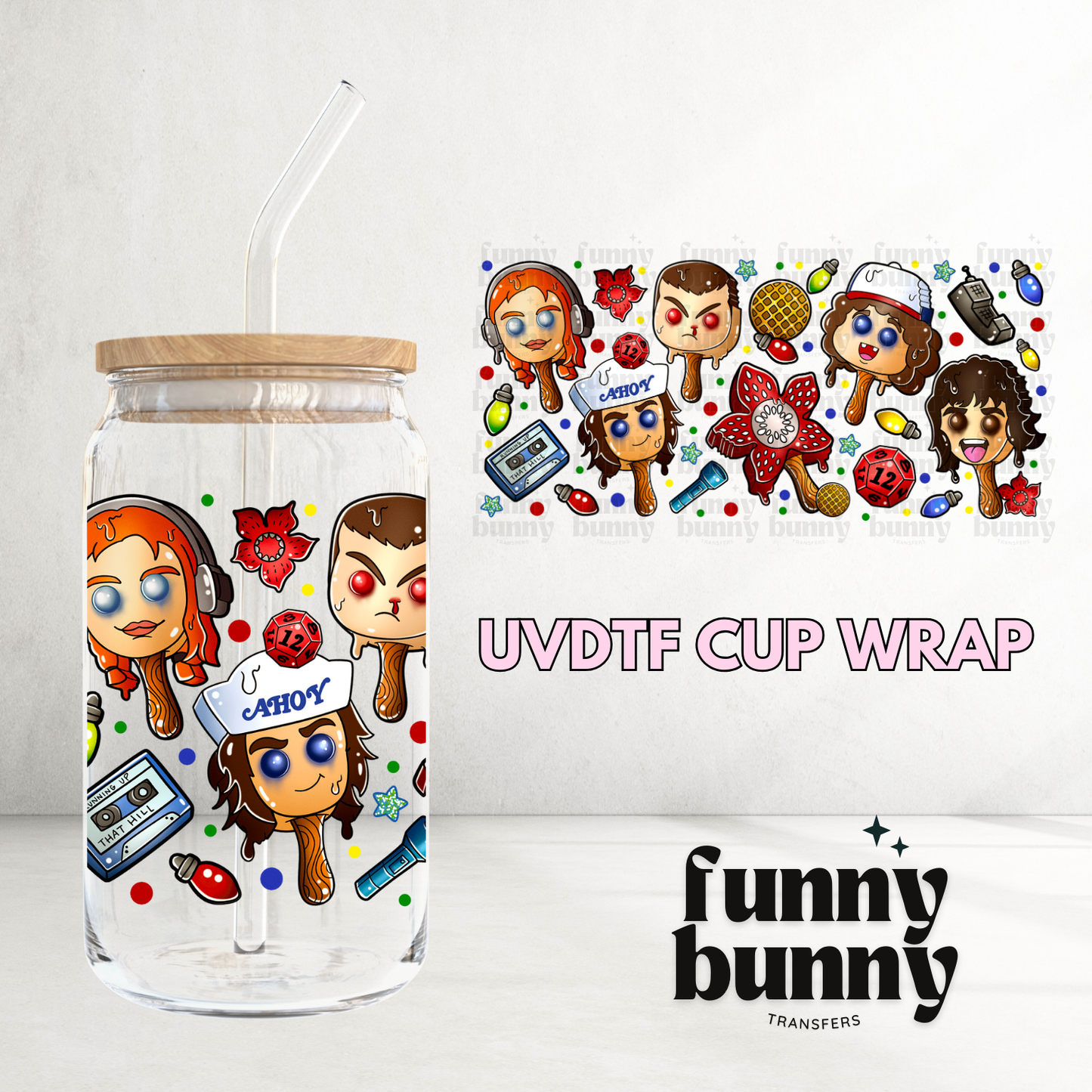 Stranger Pops - 16oz UVDTF Cup Wrap