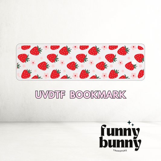 Strawberries Flowers - UVDTF Bookmark Decal