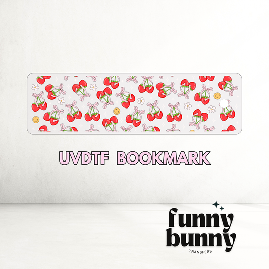 Strawberries & Smiles - UVDTF Bookmark Decal