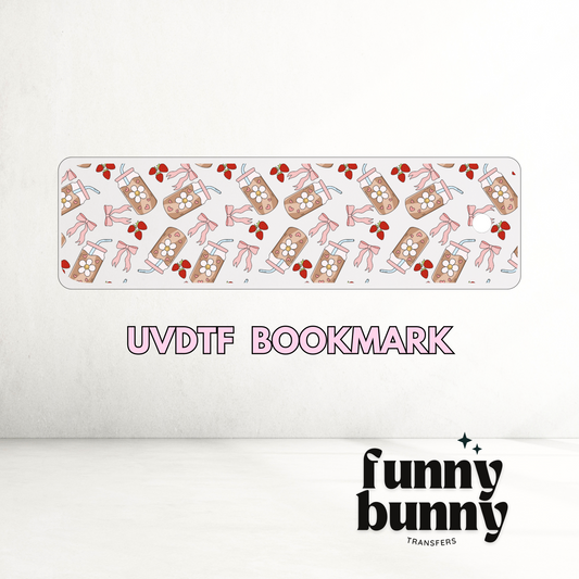 Strawberry Girl Latte - UVDTF Bookmark Decal
