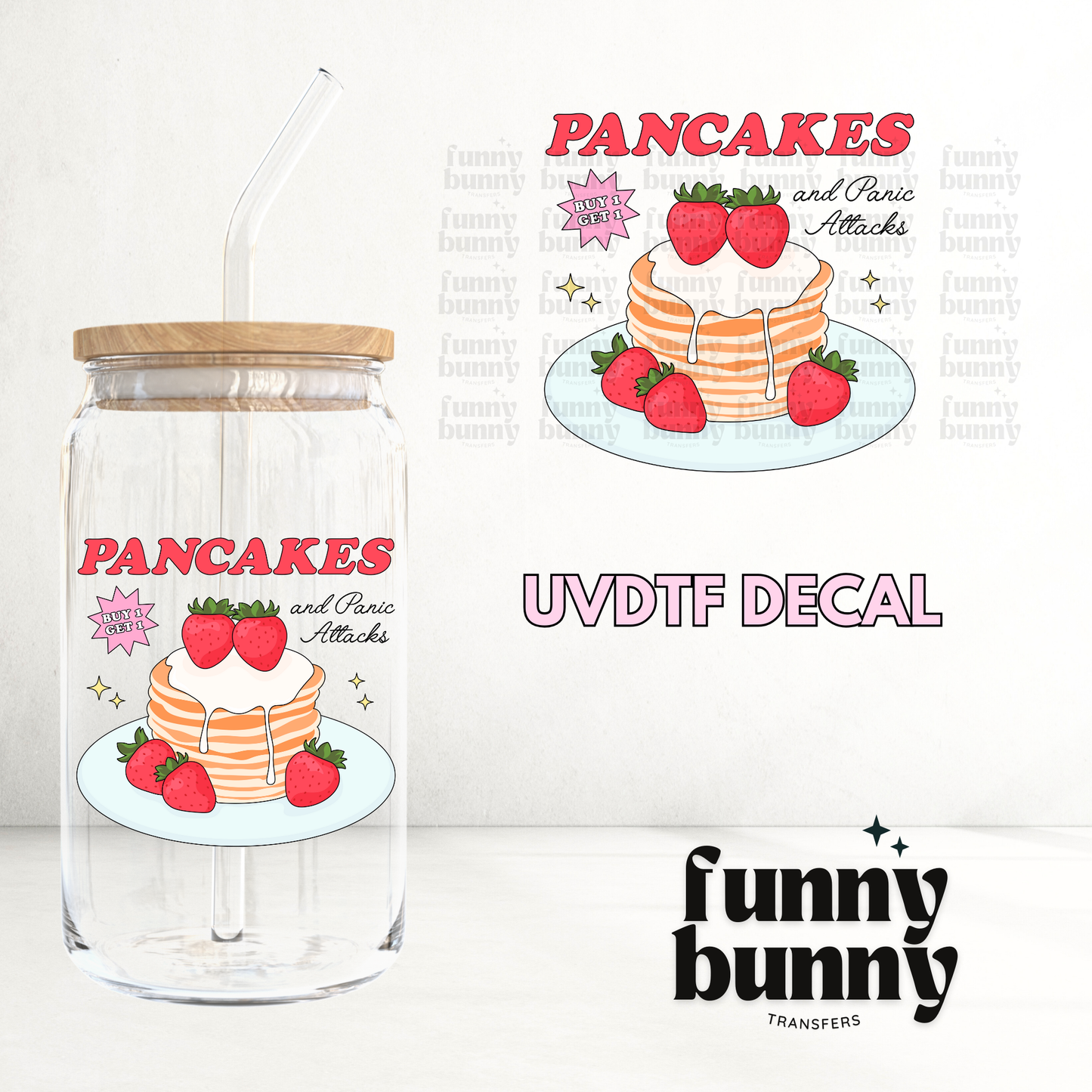 Strawberry Pancakes - UVDTF Decal