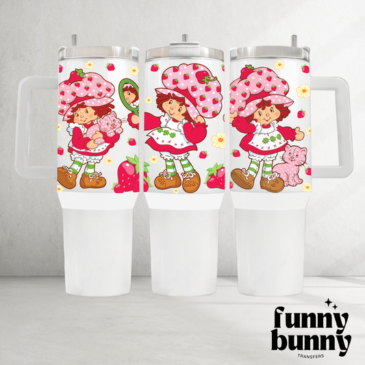 Strawberry Shortcake Girly - 40oz UVDTF Tumbler Wrap