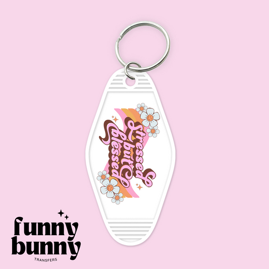 Stressed But Blessed - Motel Keychain