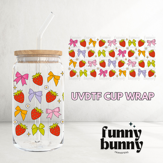 Summer Bows & Berries 2.0 - 16oz UVDTF Cup Wrap