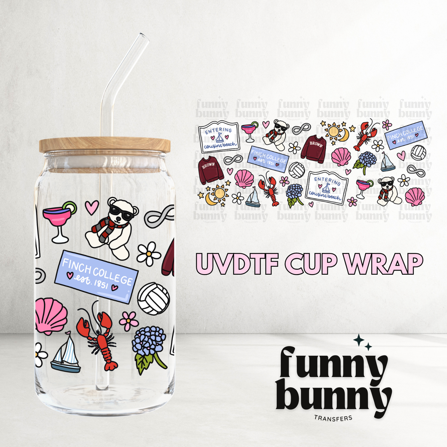Summer Pretty - 16oz UVDTF Cup Wrap