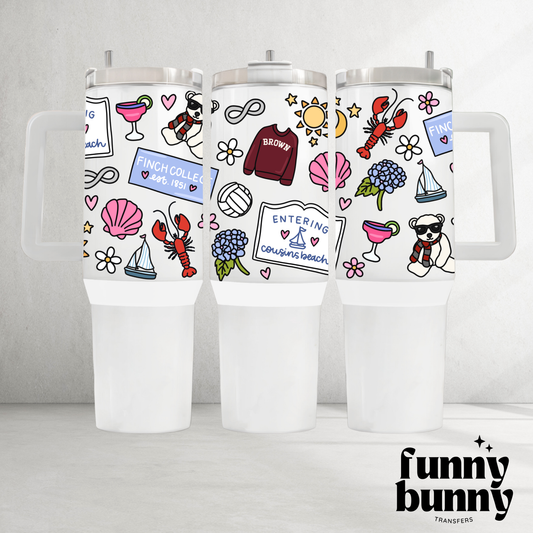 Summer Pretty - 40oz UVDTF Tumbler Wrap