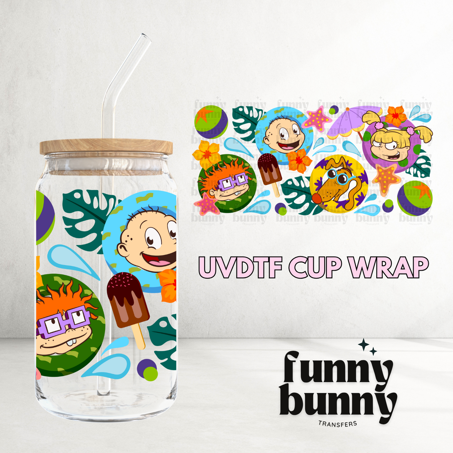 Summer Rug Babies - 16oz UVDTF Cup Wrap