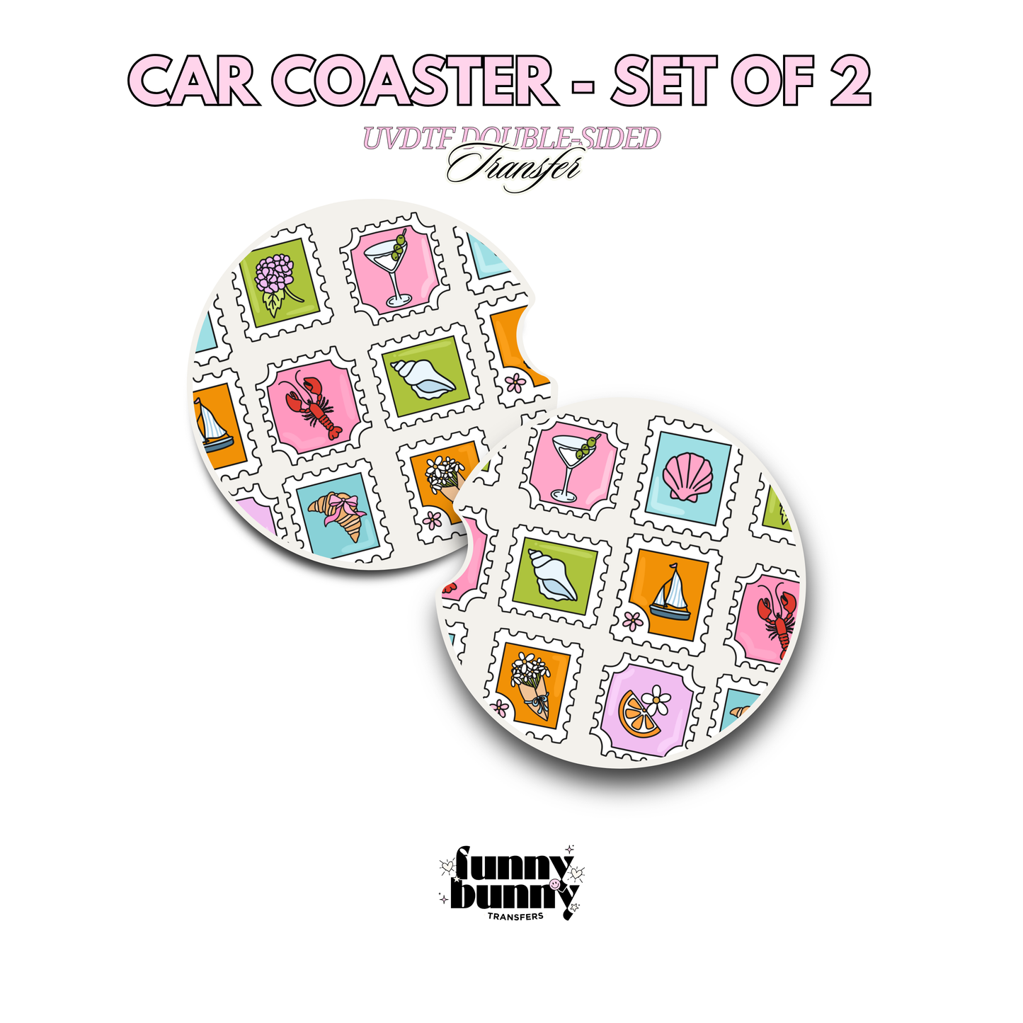 Summer Stamps - UVDTF Coaster