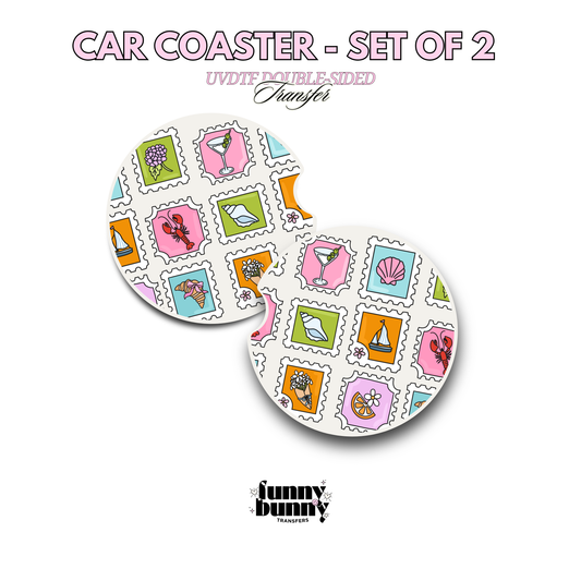 Summer Stamps - UVDTF Coaster