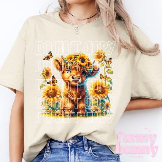 Sunflower Baby Cow - DTF Transfer