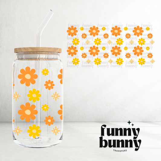 Sunset Daisies -  16oz UVDTF Cup Wrap