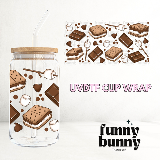 Sweet Chocolate Smores - 16oz UVDTF Cup Wrap