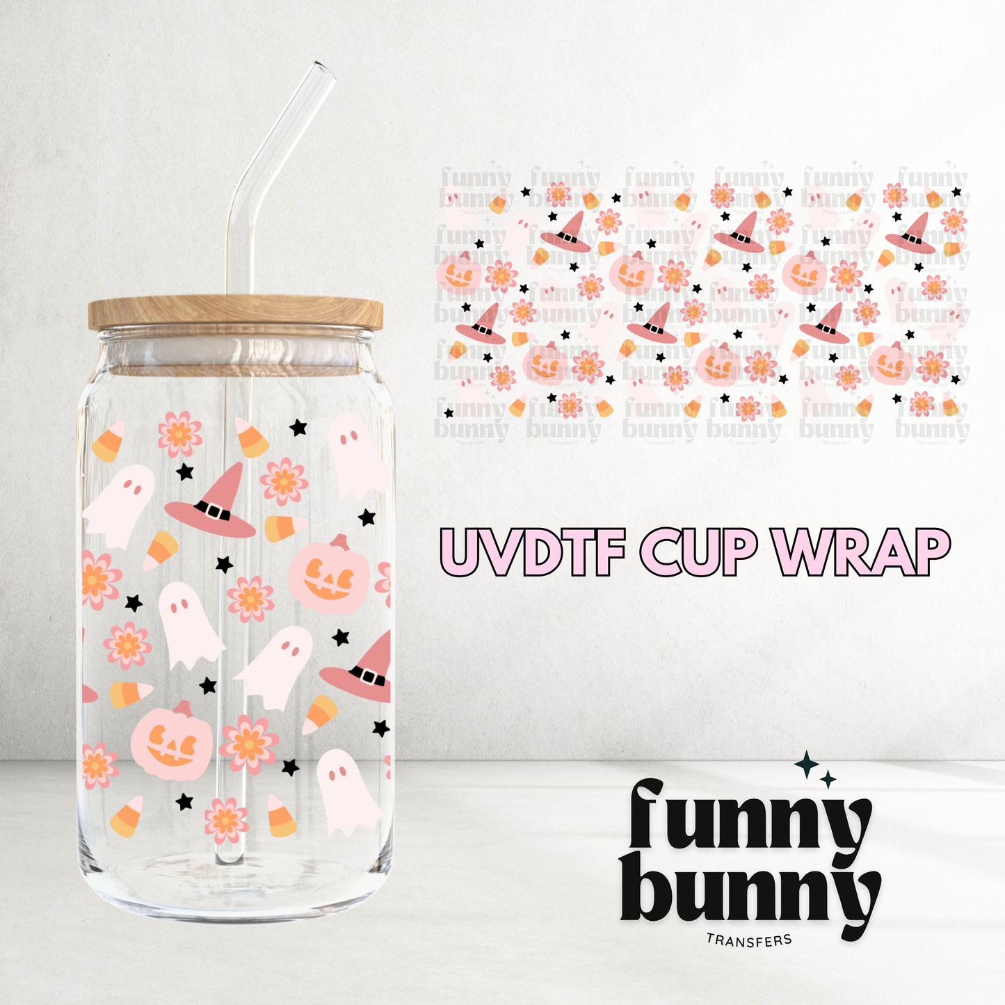 Sweet Ghosts - 16oz UVDTF Cup Wrap