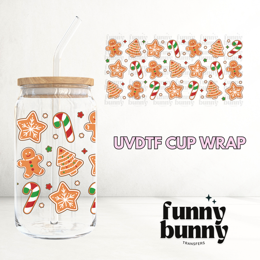 Sweet Gingerbread Cookies - 16oz UVDTF Cup Wrap