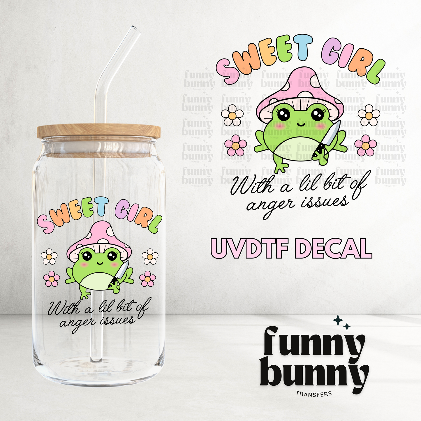 Sweet Girl Froggie - UVDTF Decal