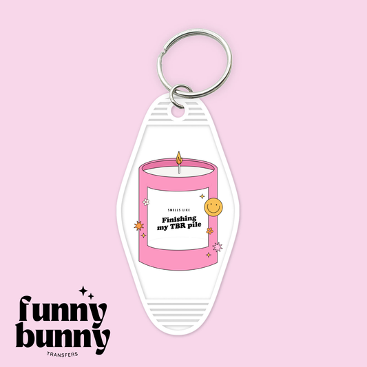 TBR Pile - Motel Keychain