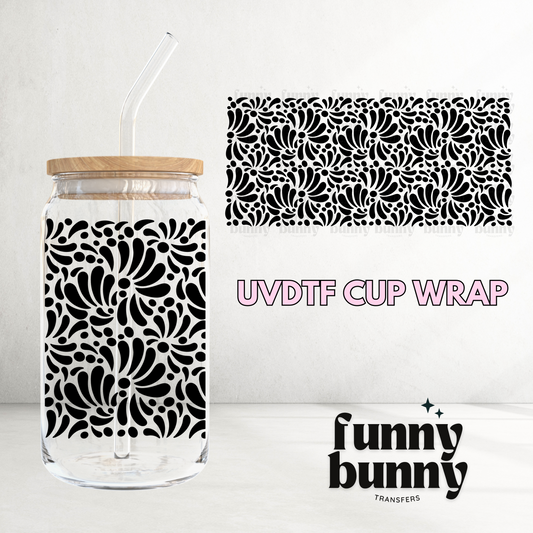 Talavera Black -  16oz UVDTF Cup Wrap