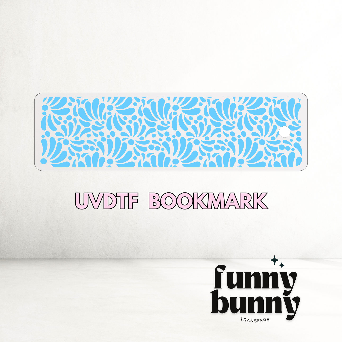 Talavera Powder Blue - UVDTF Bookmark Decal