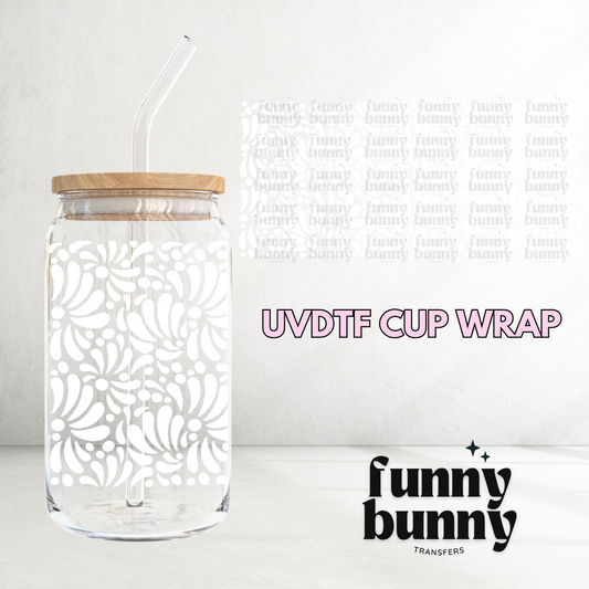 Talavera White - 16oz UVDTF Cup Wrap