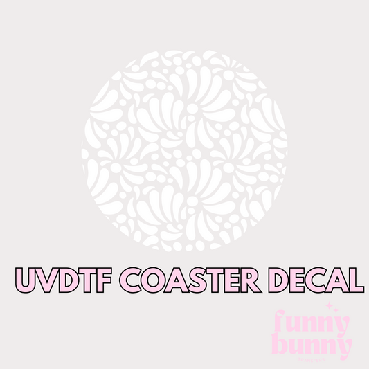 Talavera White - UVDTF Coaster