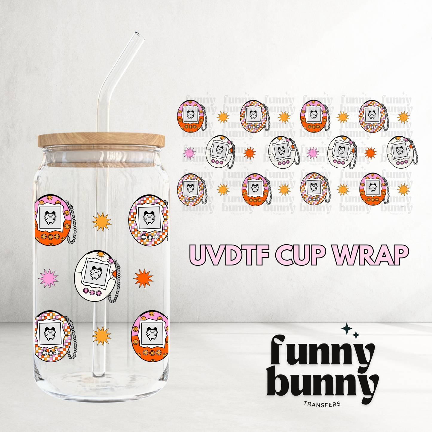 Tamagotchi Cuties - 16oz UVDTF Cup Wrap