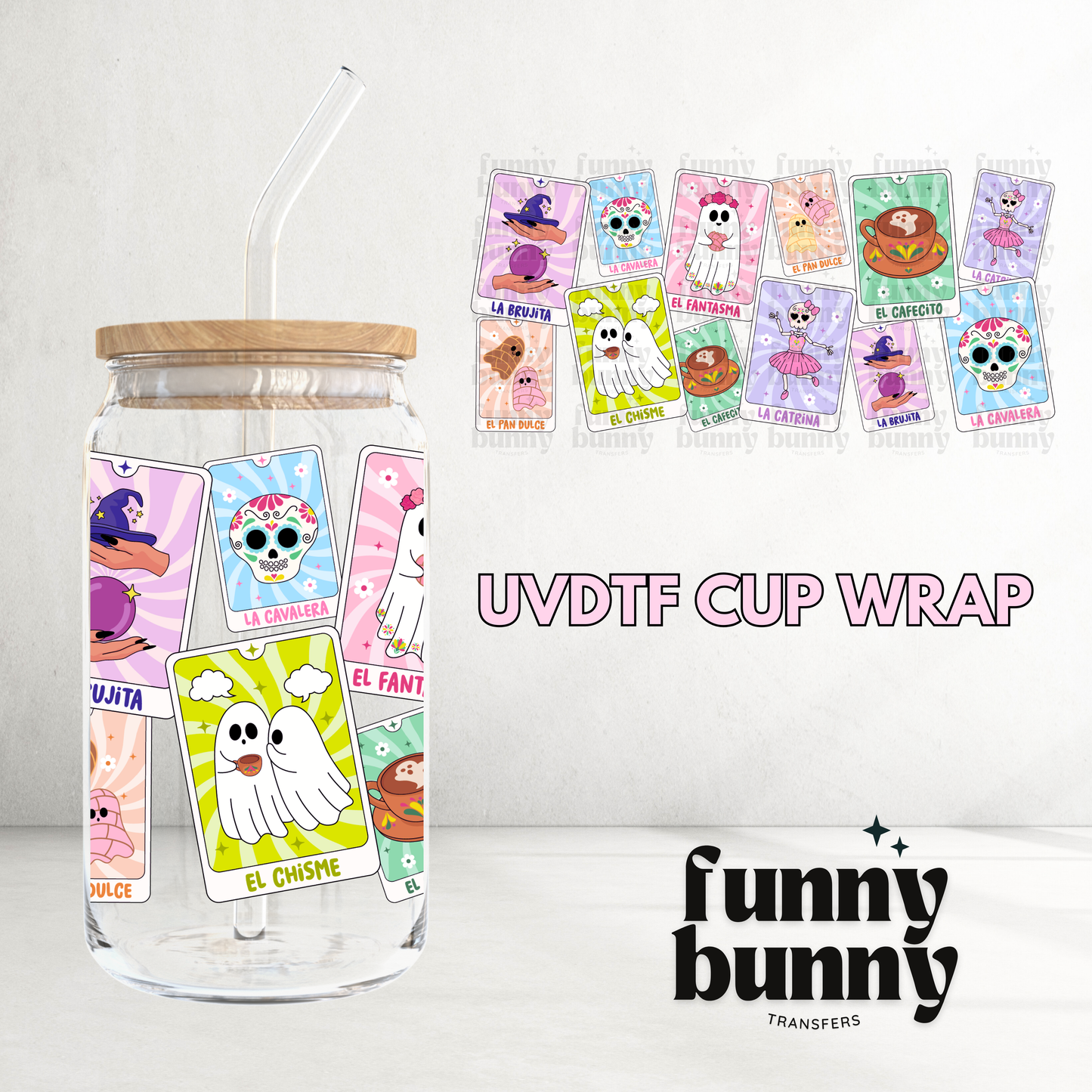 Tarot Fantasmas - 16oz UVDTF Cup Wrap