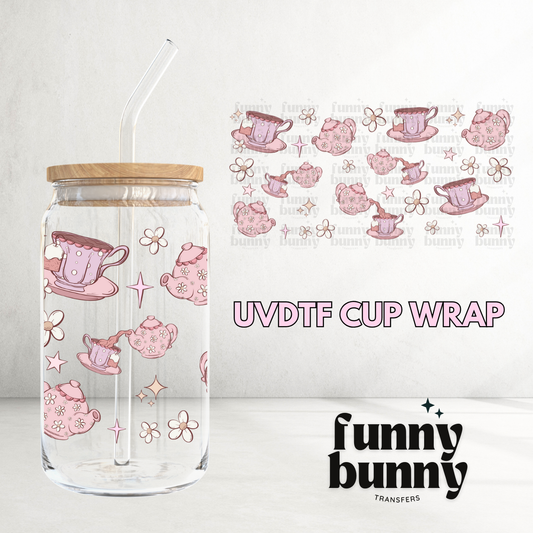 Tea Time - 16oz UVDTF Cup Wrap