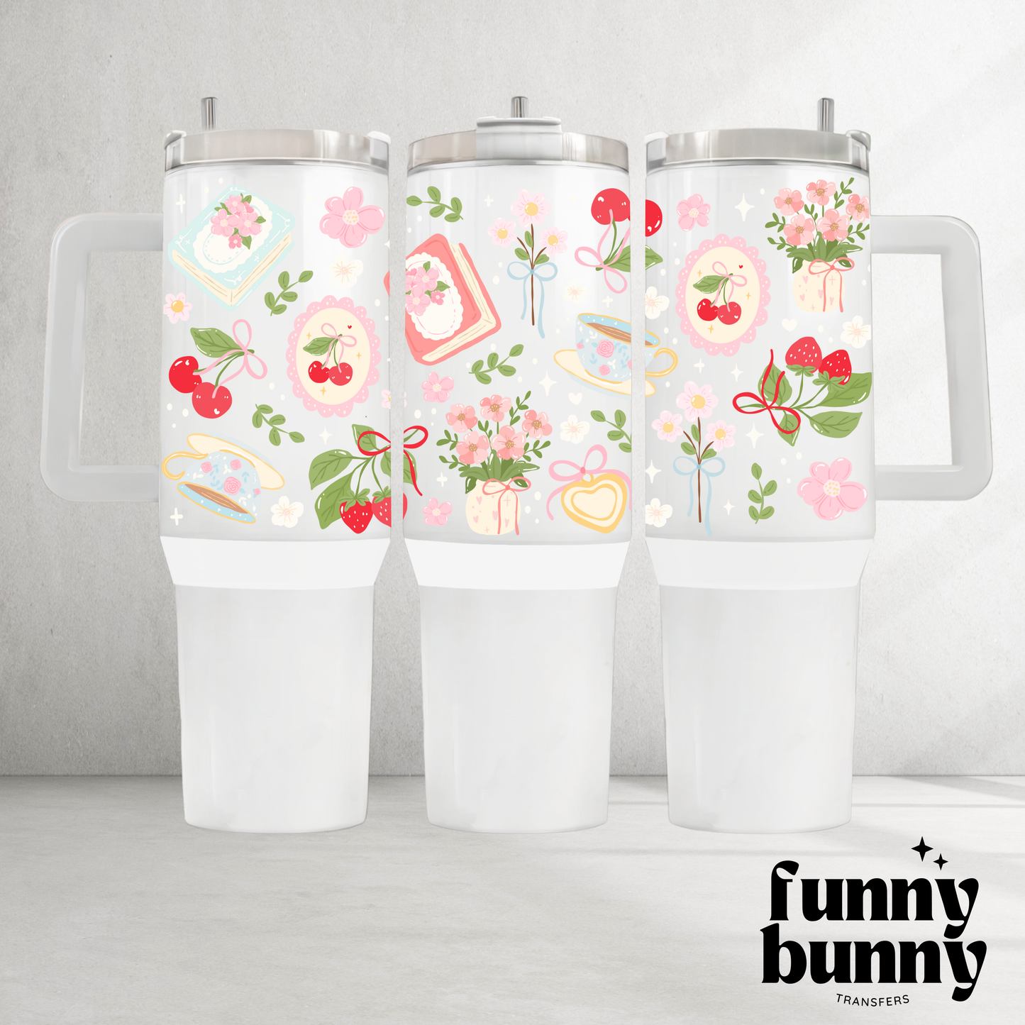 Tea Time Garden - 40oz UVDTF Tumbler Wrap
