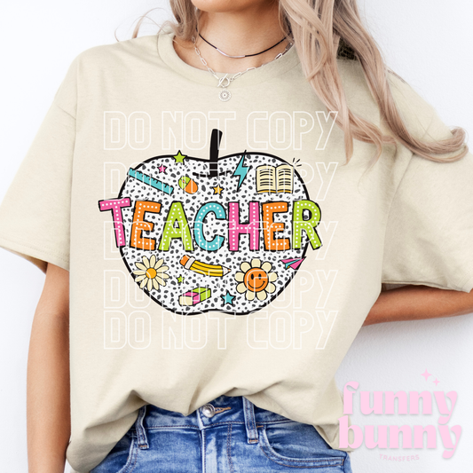 Teacher Apple - DTF Transfer