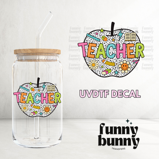 Teacher Apple - UVDTF Decal