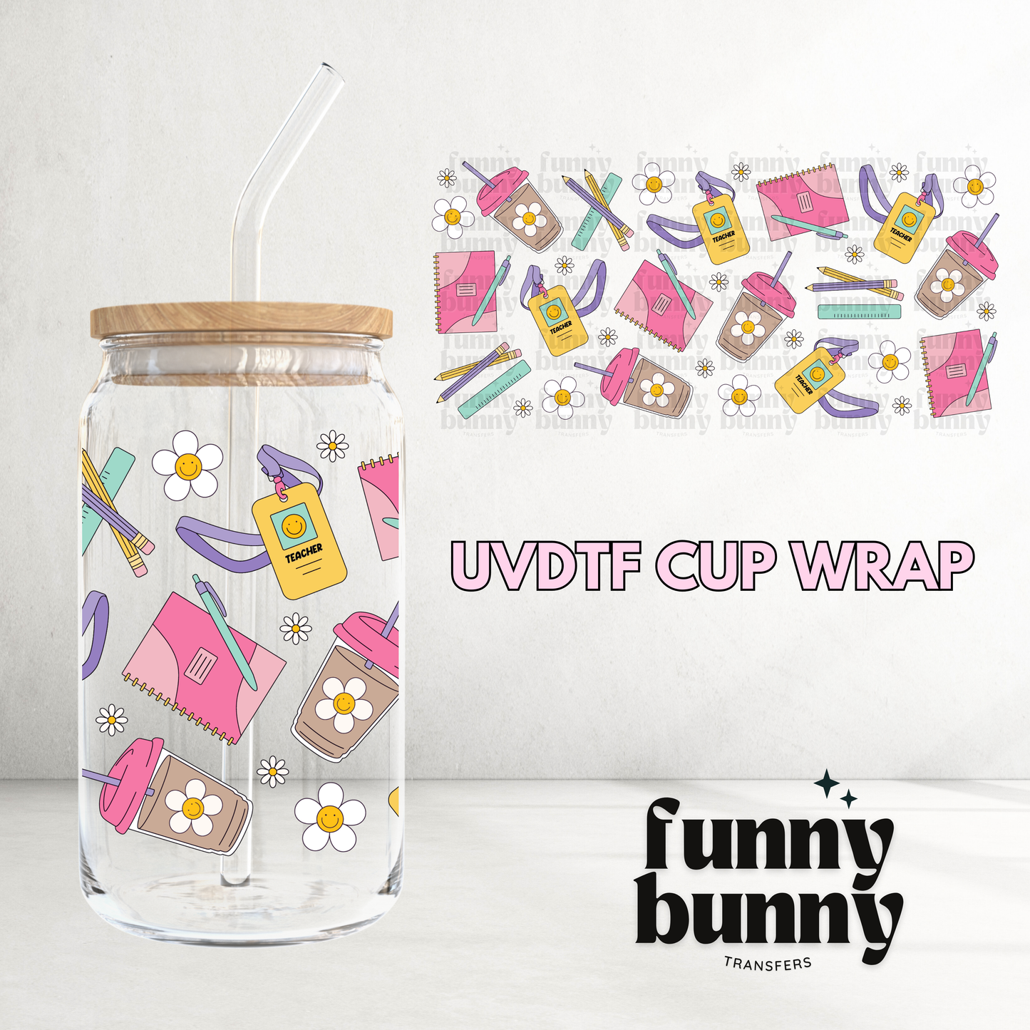 Teacher Things - 16oz UVDTF Cup Wrap