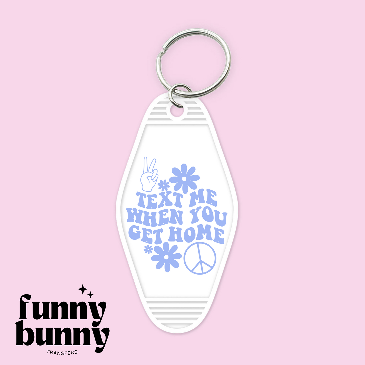 Text Me Peace - Motel Keychain