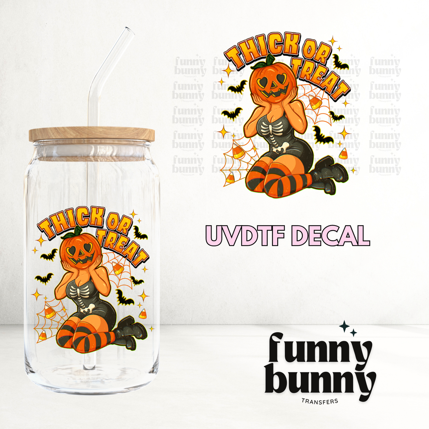 Tick Or Treat Pumpkin - UVDTF Decal